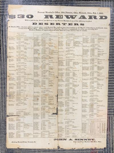 List of Civil War Deserters (30-99m)